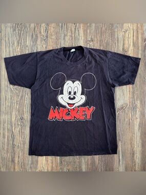 Vtg Disney Character Fashions Mickey Mouse Graphic T-Shirt One Size Fits All 90s